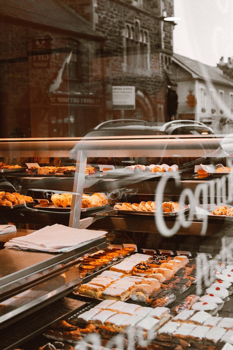 Bakery pastries display